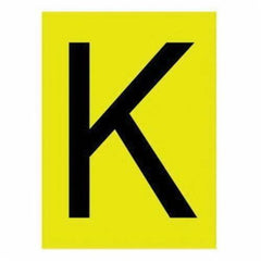 BRADY Brady 3450-K Letter Label 1-1/2 in x 3-1/2 in (Card of 6)