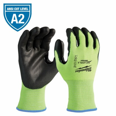 MILWAUKEE Milwaukee 48-73-8923 Xl Hi-vis Cut Level 2 Dipped Gloves