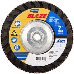 NORTON Norton 66254461067 7 Inch 60 Grit Ceramic Flap Disc Type 27