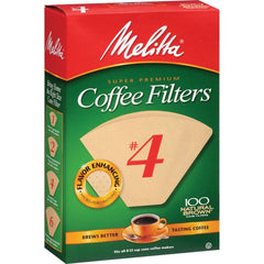 MELITTA Melitta MLA624602 Super Premium No. 4 Coffee Filters (100 Pack)