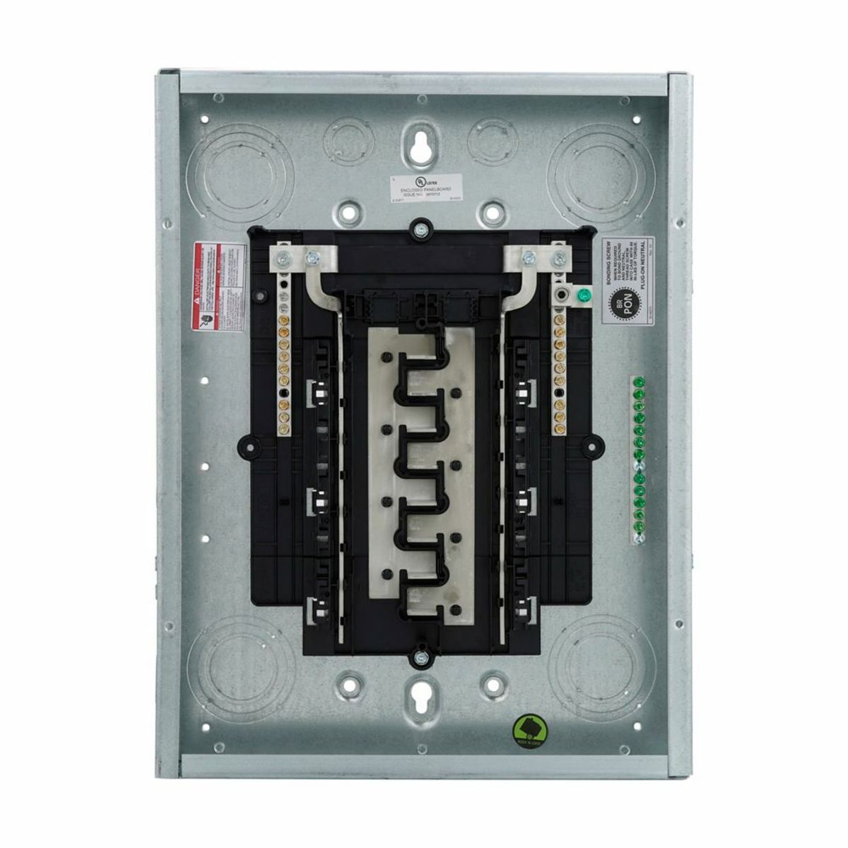 EATON Eaton BRP12N125R Type BR Single-Phase Convertible Load Center, 12 Space/24 Circuit, 120/240 VAC, 125 Amp, NEMA 3R
