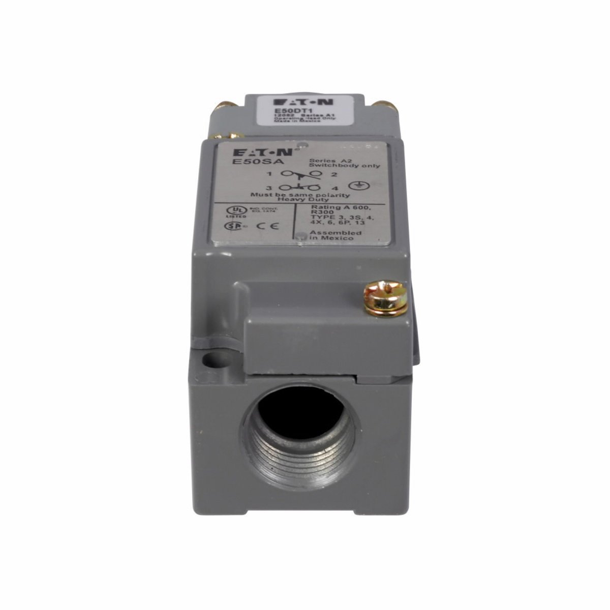 EATON Eaton E50SA Heavy Duty Plug-In Limit Switch Body 10A at 12 Vac 1NO 1NC