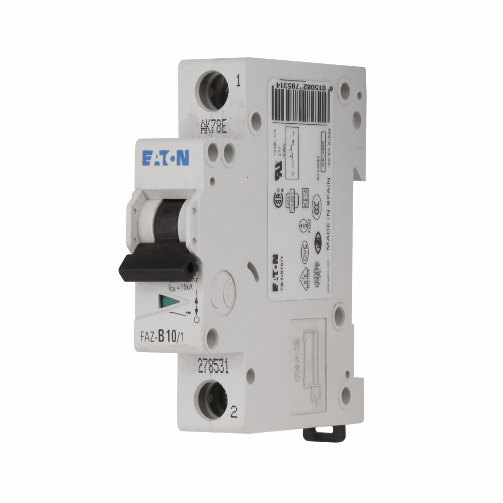 EATON Eaton FAZ-C15/1-SP Miniature Circuit Breaker, 15 Amp, 1 Pole, 277V