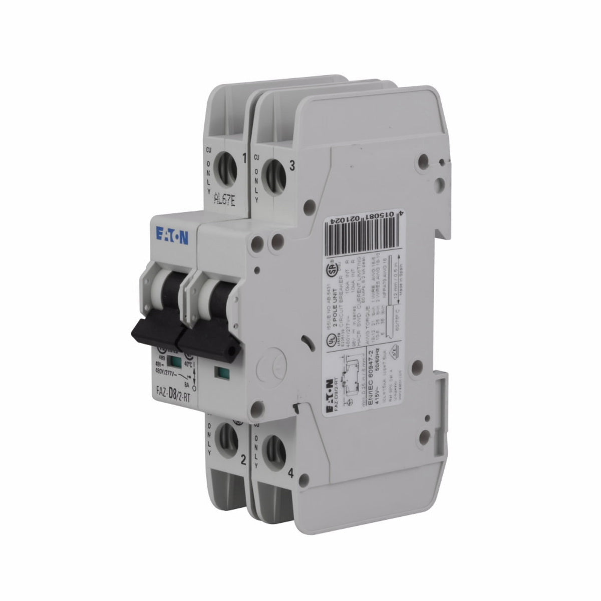 EATON Eaton FAZ-D5/2-NA 2-Pole 5 Amp Circuit Breaker
