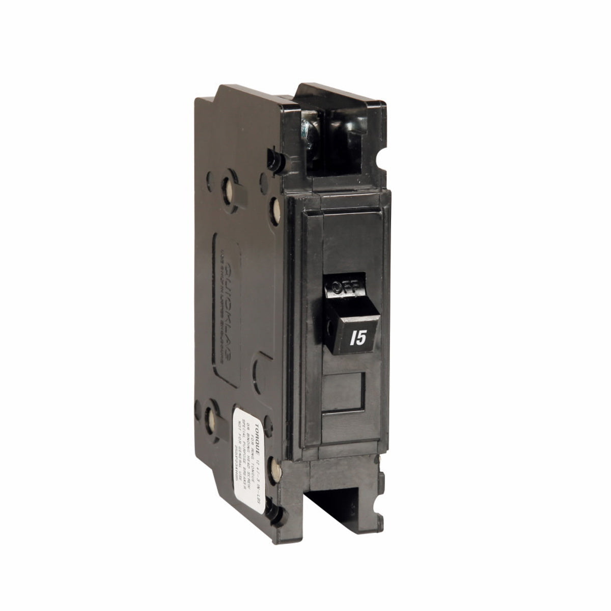 EATON Eaton QC1015 Quicklag Industrial Thermal Magnetic Circuit Breaker 15 A 1 Pole 120/240 V