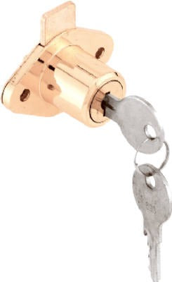 PRIME-LINE Prime Line Products U 9947 Brass Plated Cabinet Lock