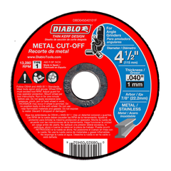 DIABLO Diablo DBD045040101F Type 1 Metal Cut-Off Wheel (4-1/2 in x 0.040 in x 7/8 in)