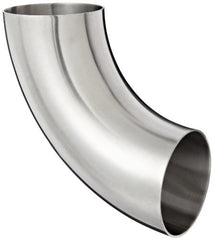 DIXON VALVE & COUPLING Dixon Valve and Coupling B2WCL-R400P Sanitary Polished Weld Short Elbow (4.00 inch Tube OD / 90 Degree)