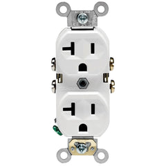 LEVITON Leviton R62-CBR20-00W Commercial Grade Duplex Outlet 20A (1-Pack) CBR20-W