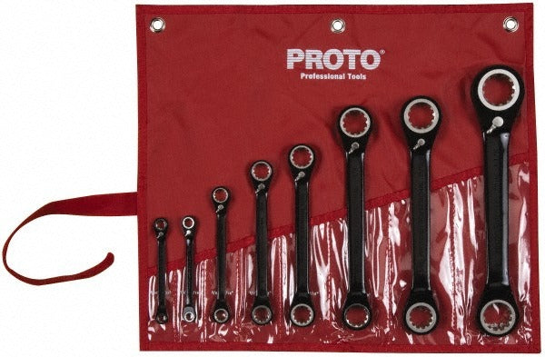 PROTO Proto JSBV-8S Ratcheting Box End Wrench Set 8 Pc Inch