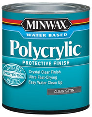 MINWAX Minwax 233334444 Polycrylic Satin Clear Topcoat 0.5 Pint