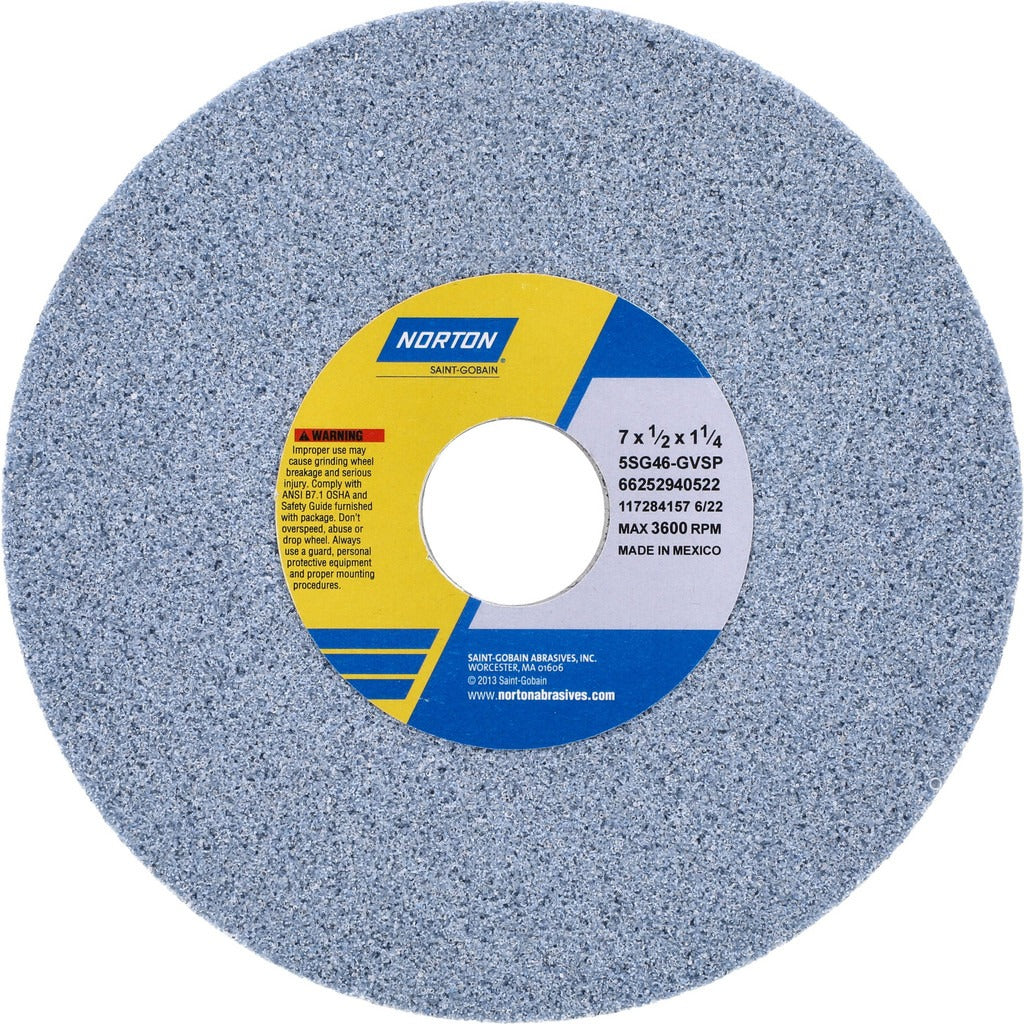 NORTON Norton 66252940522 Surface Grinding Wheel 46 Grit 7in