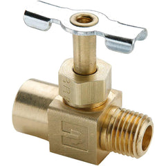 PARKER Parker NV108P-4 Straight Needle Valve 1/4 in Nptf Brass