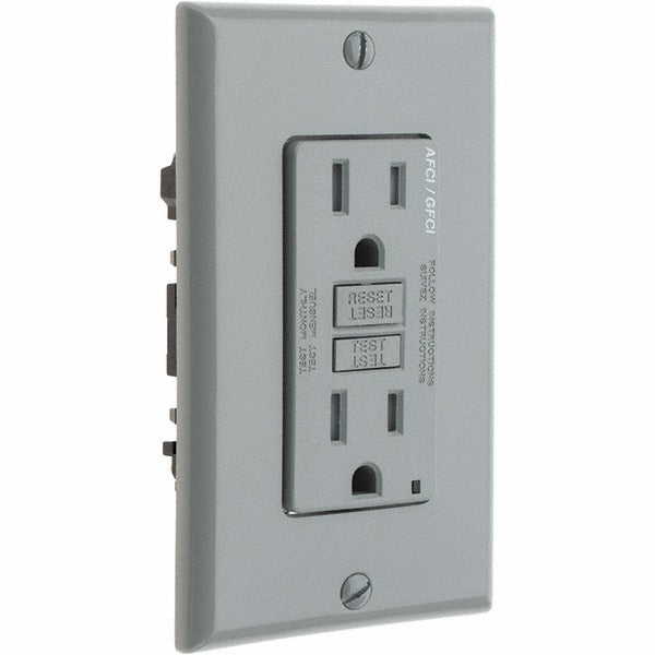 LEVITON Leviton AGTR1-GY Gfci Receptacle Commercial Grade 5-15R