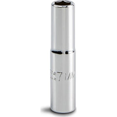 PROTO Proto J4707LM Deep Hand Socket 7mm 6-point 1/4 Drive
