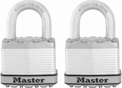MASTER LOCK Master Lock Co M5XTCCSEN Laminated Padlock 2 in Ss 2 Pack