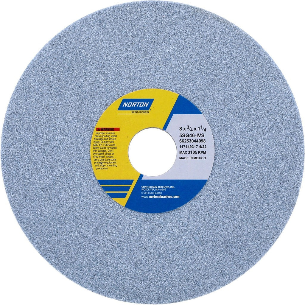 NORTON Norton 66253044098 Surface Grinding Wheel 46 Grit 8 in