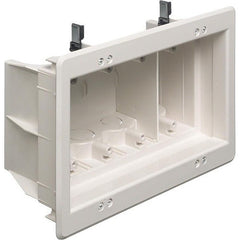 ARLINGTON Arlington Industries DVFR4W 4-gang Recessed Box White
