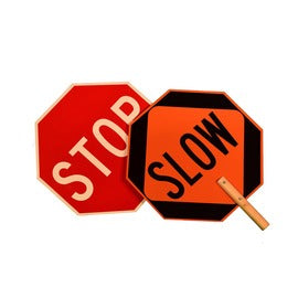 CORTINA Cortina 03-864 Stop Slow Aluminum Traffic Paddle 18 in