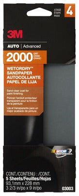 3M 3M Company 3003 Wet Dry Automotive Sandpaper 2000 Grit 5 Pack