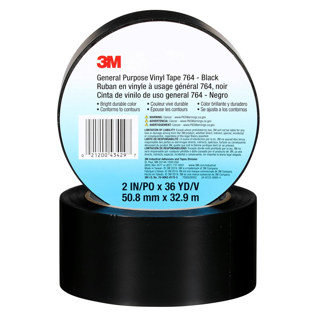 3M 3M 7000028962 General Purpose Vinyl Tape 764 2 in x 36 yd (24 per case)