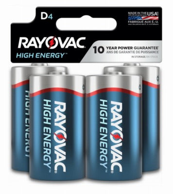 RAYOVAC Rayovac 813-4TK D Alkaline Battery 4 Pack