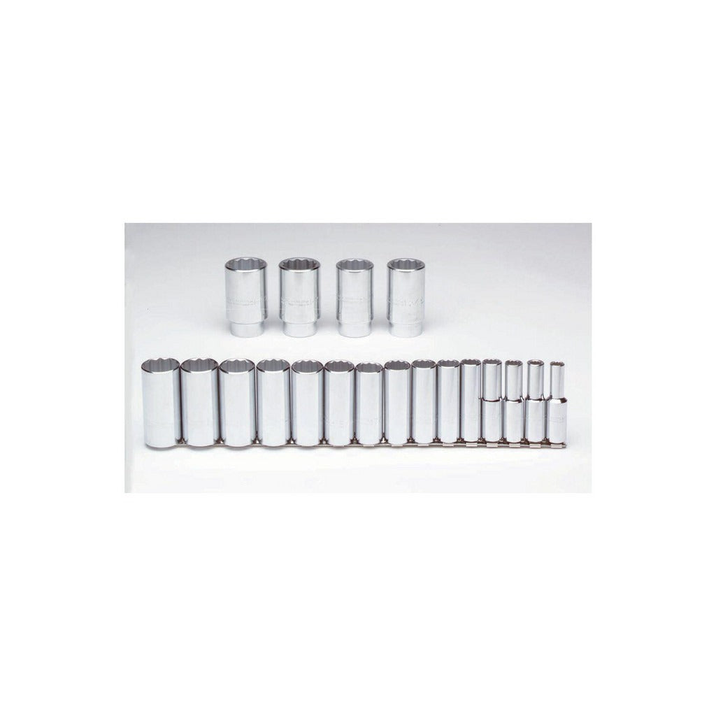 PROTO Proto J54105 Deep Socket Set 19 Pc 1/2 in Drive