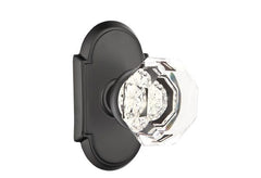 EMTEK Emtek 8208OTUS19 Old Town Glass Privacy Knob Flat Black