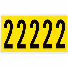 BRADY Brady 3460-2 Number Label (1.75 in x 5 in / Card of 5) 34602
