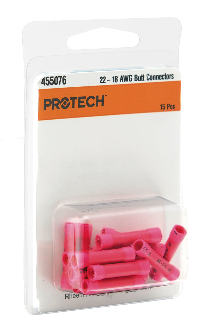 RHEEM RHEEM 455076 Insulated Butt Connectors - 22-18 Gauge Wire - Pack of 15