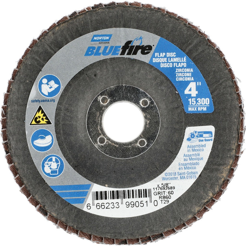 NORTON Norton 66623399051 Flap Disc 60 Grit Zirconia Alumina Type 29