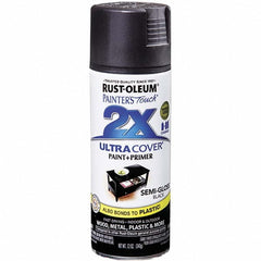 RUST-OLEUM Rust-oleum 334097 Enamel Spray Paint Black Semi-gloss 12 Oz
