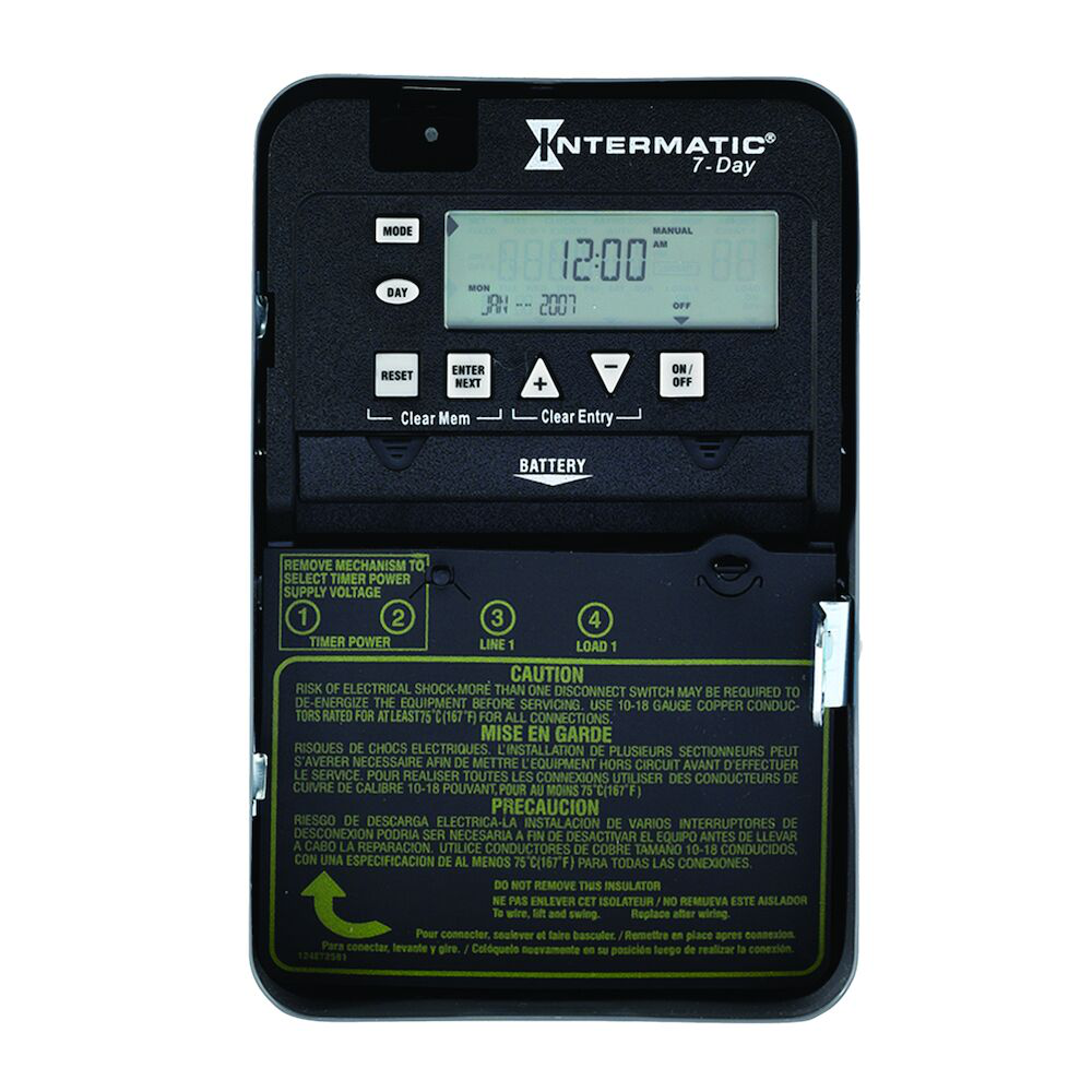 INTERMATIC Intermatic ET1705C 7-Day Basic Electronic Control 120-277V 30A SPST Electronic Time Switch