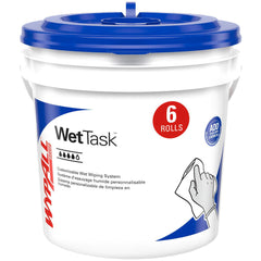 KIMBERLY-CLARK Wypall 06211 Wettask Dry Wipers Center-pull 6 Rolls