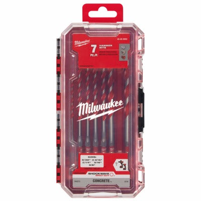 MILWAUKEE Milwaukee 48-20-9052 Carbide Hammer Drill Bit Set 7pc