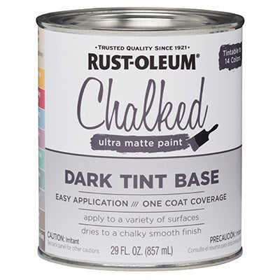 RUST-OLEUM Rust-oleum 287689 Chalked Paint Dark Tint Base 30 Oz