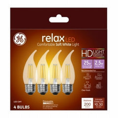 GE G E Lighting 45576 Led Candle Bulb 2.5W Soft White 4 Pack