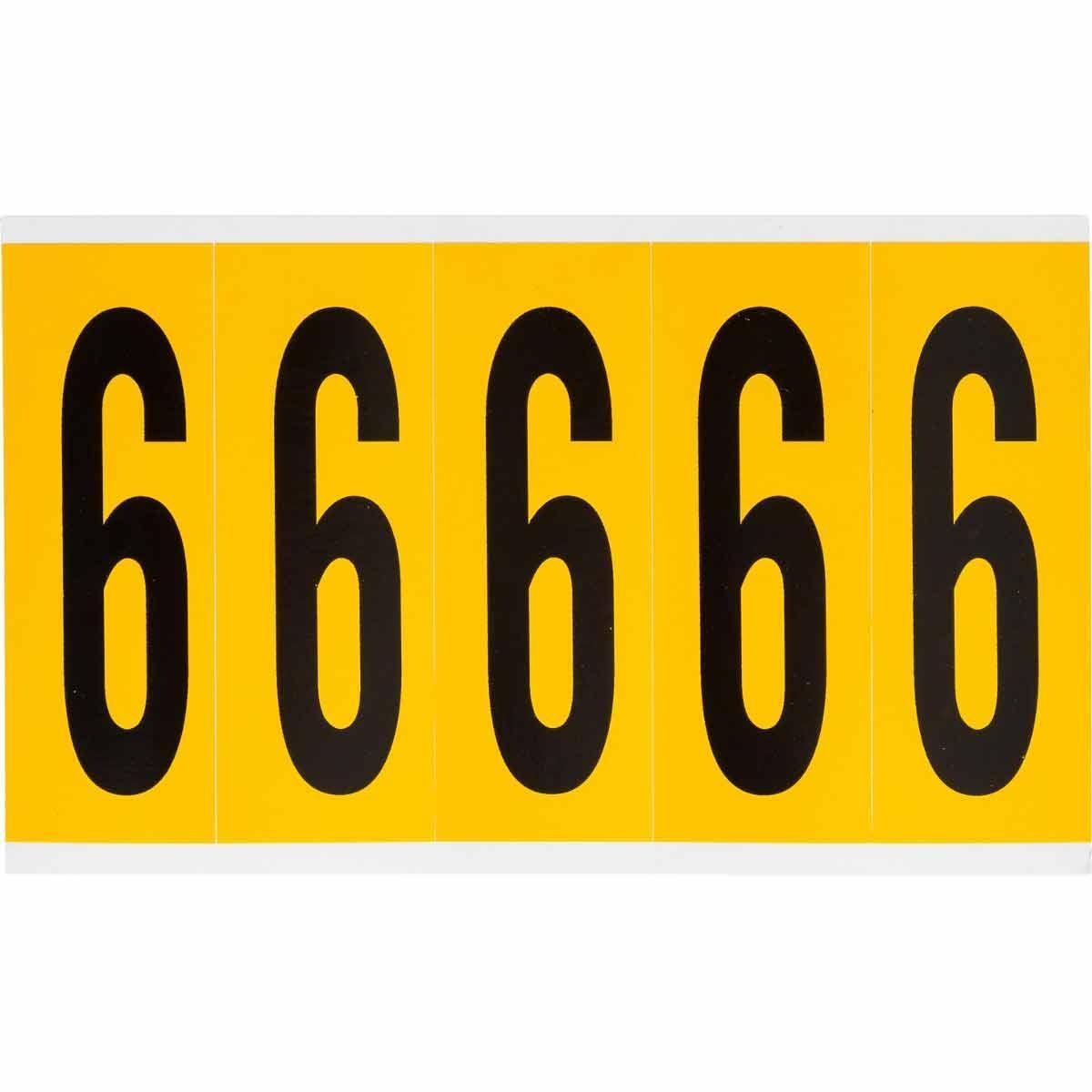 BRADY Brady 1560-6 outdoor vinyl number label 3.875 in (card of 5)