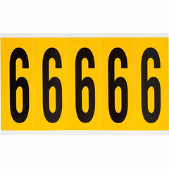 BRADY Brady 1560-6 outdoor vinyl number label 3.875 in (card of 5)