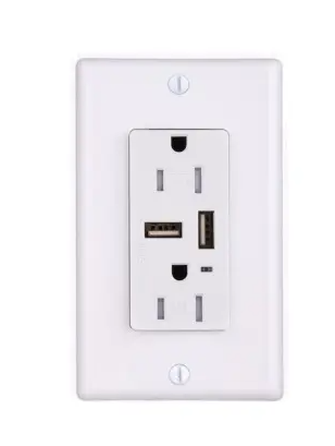 CYBER TECH LIGHTING Cyber Tech Lighting OT2-2USB Multi-Plug USB Wall Outlet 3.1 Amp (2 Sockets) OT2-2USB