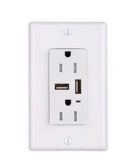 CYBER TECH LIGHTING Cyber Tech Lighting OT2-2USB Multi-Plug USB Wall Outlet 3.1 Amp (2 Sockets) OT2-2USB