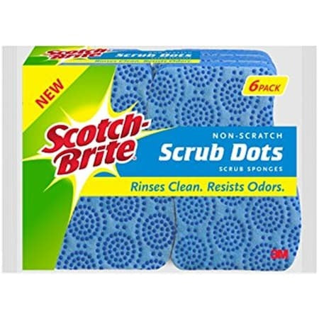 3M 3M MMM203064 Sponge Scrub Dot Nonscratch (6 Pack)