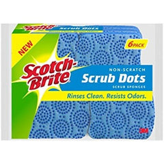 3M 3M MMM203064 Sponge Scrub Dot Nonscratch (6 Pack)