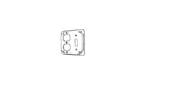 MULBERRY METAL PRODUCTS Mulberry Metal Products 11413 Steel Toggle Duplex Receptacle Cover 4 in x 1/2 in Raised