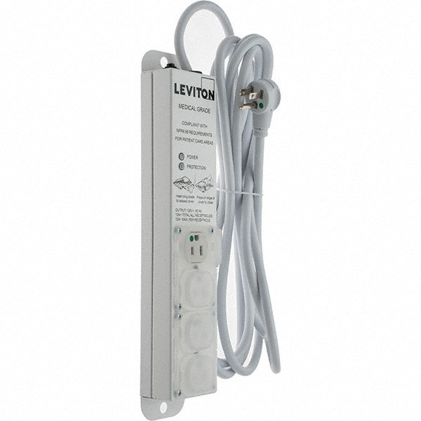 LEVITON Leviton 5304M-1S5 Surge Outlet Strip 4-outlet 125V Hospital