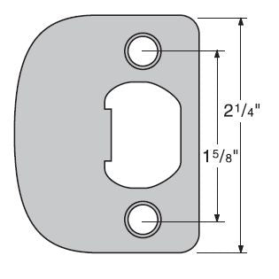 KWIKSET Kwikset 83796-022 Radius Corner Full Lip Strike Satin Nickel