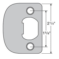 KWIKSET Kwikset 83796-011 Radius Corner Full Lip Strike Plate