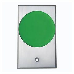 CAMDEN DOOR CONTROLS Camden Door Controls CM-5020G Mushroom Button Aluminum Green