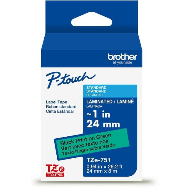 BROTHER Brother BRTTZE751G P-touch TZe751 laminated label tape 24mm x 8m (TZE751G)