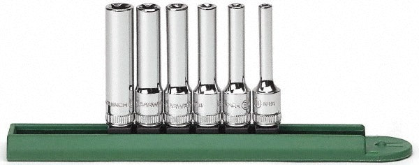 GEARWRENCH Gearwrench 80322 Deep Socket Set 1/4 in Drive E4-E10 Torx